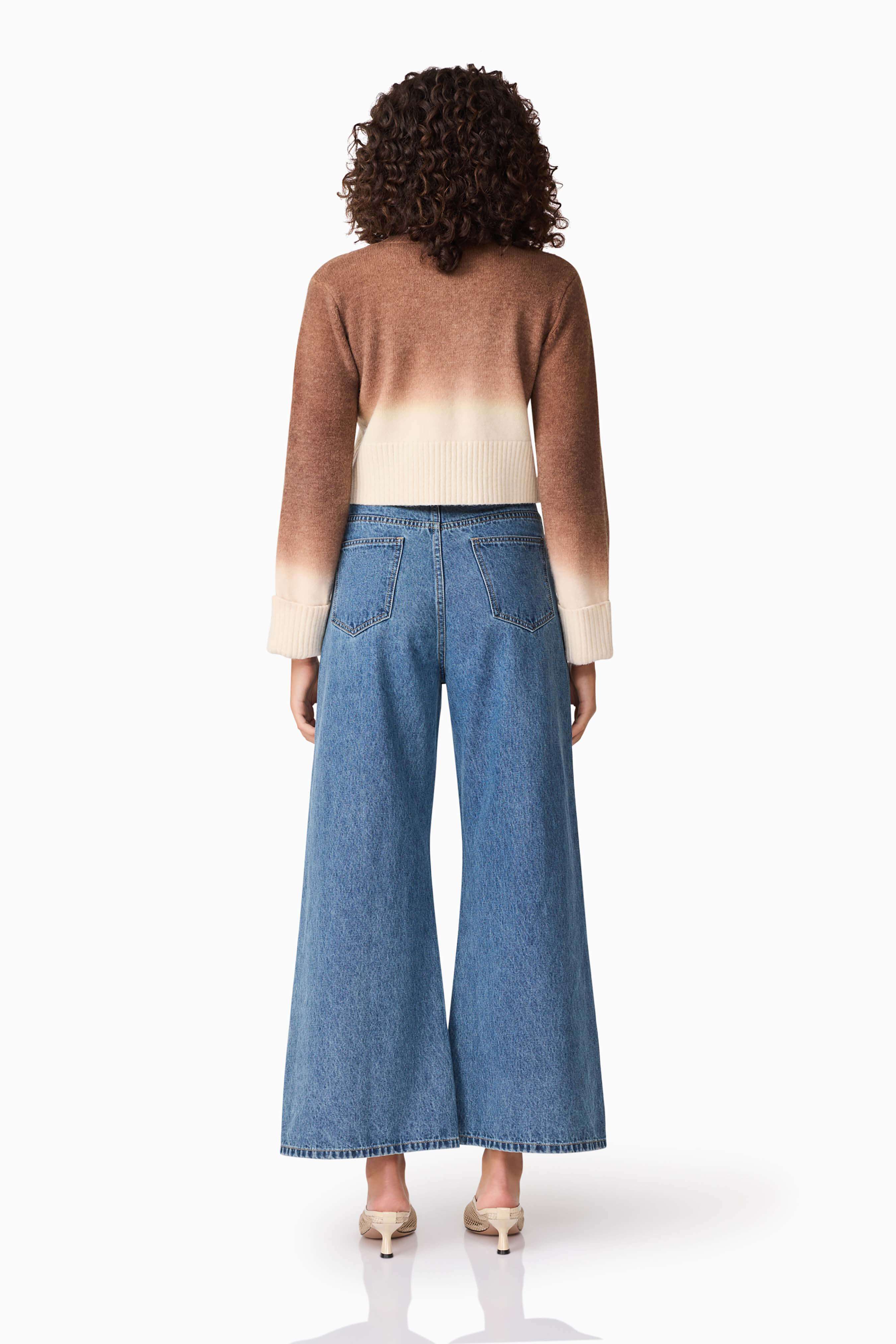CURAAE Malta Knit Jumper in Brown & Beige