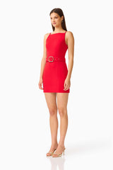 CURAAE Aris Mini Dress in Red