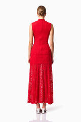 CURAAE Ariella Maxi Dress in Red