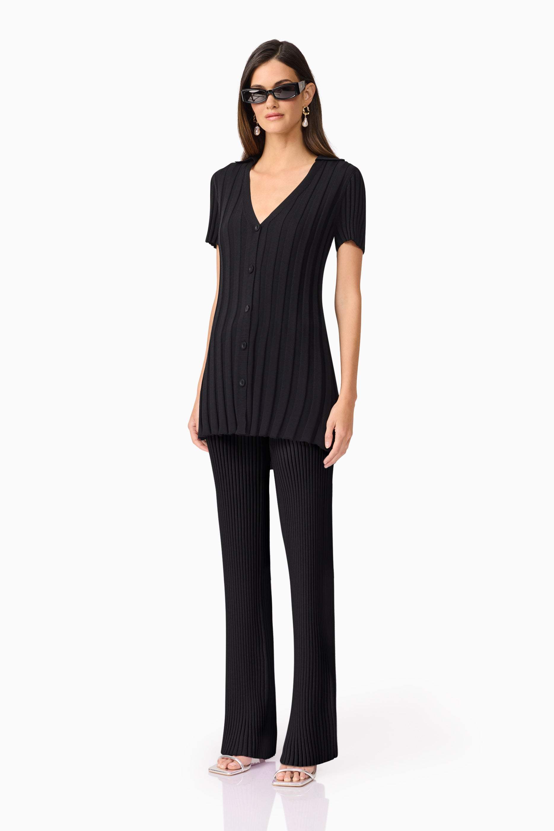 CURAAE Annabelle Knit Shirt In Black