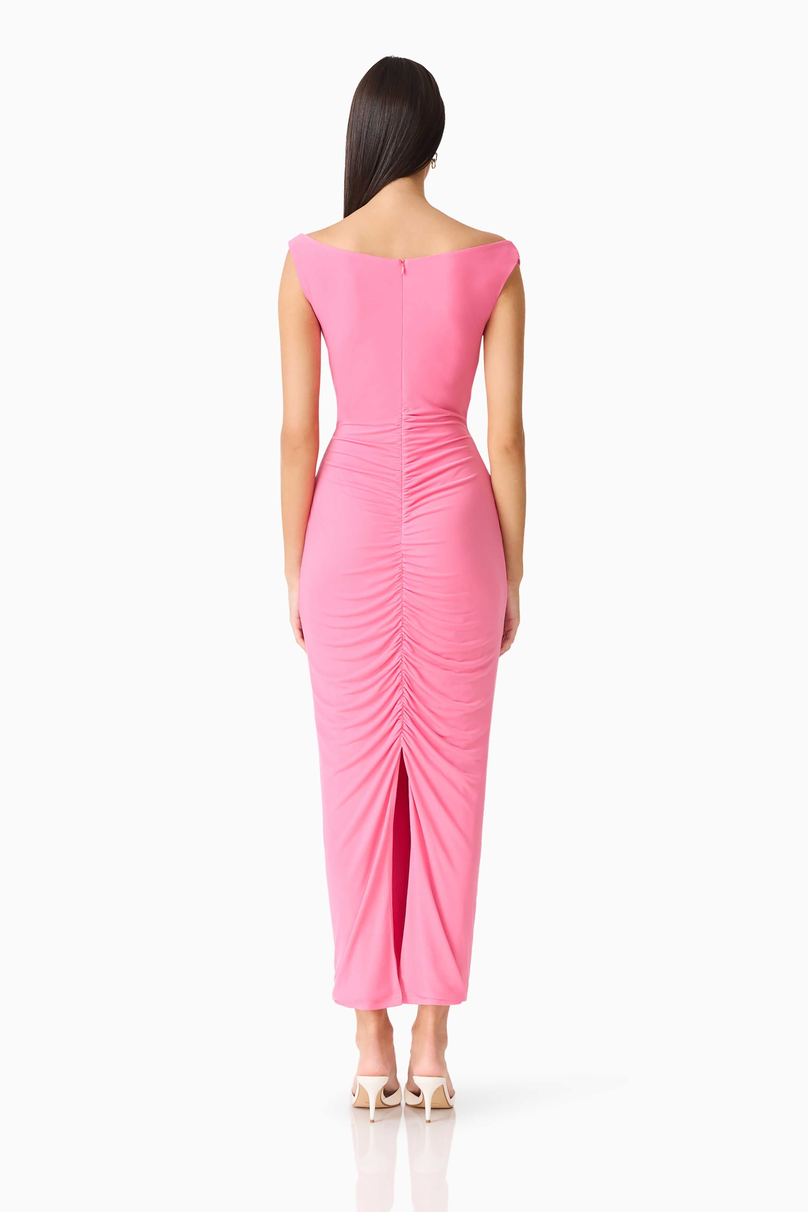 CURAAE Ordelia Maxi Dress in Pink