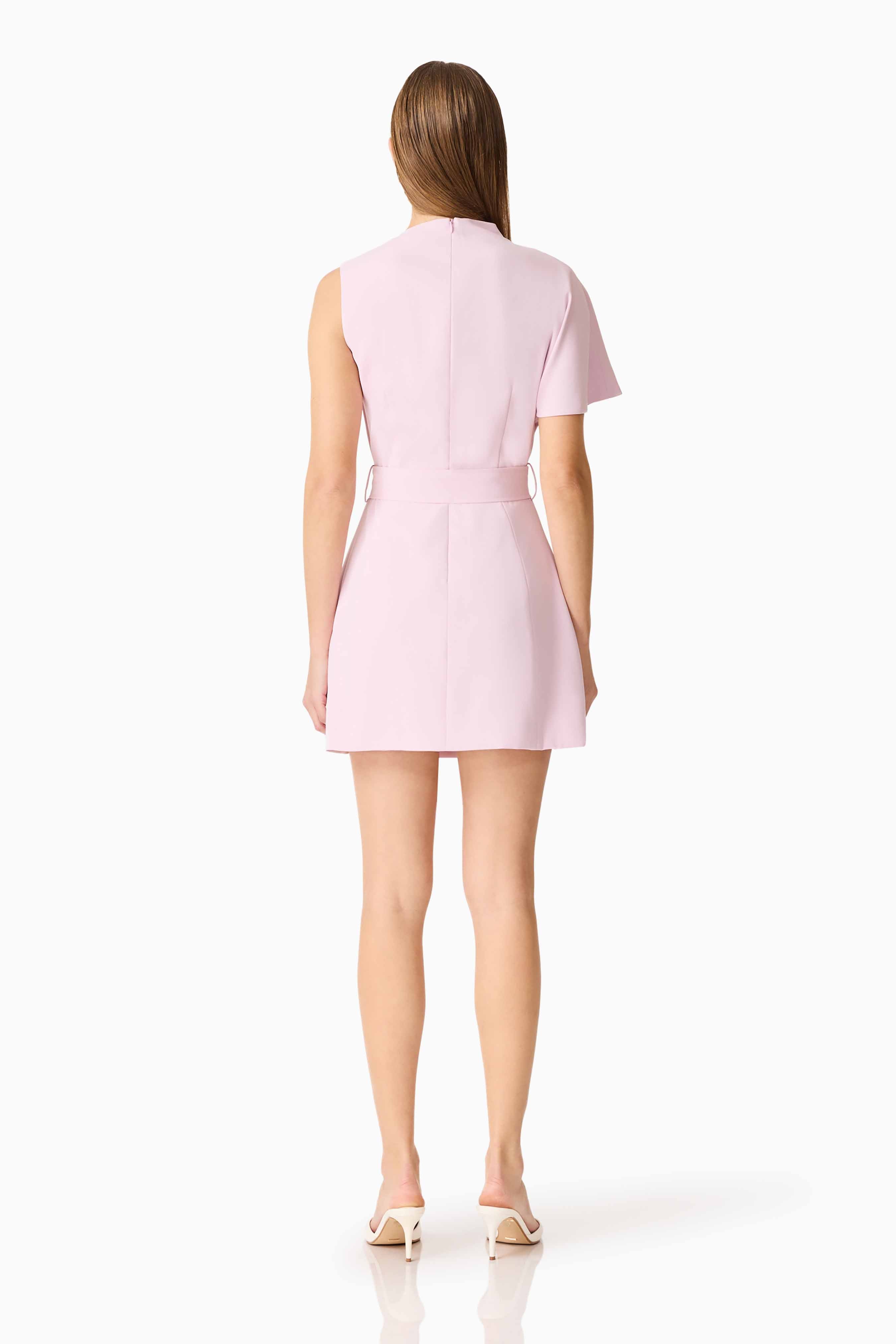CURAAE Celie Mini Dress in Blush Pink