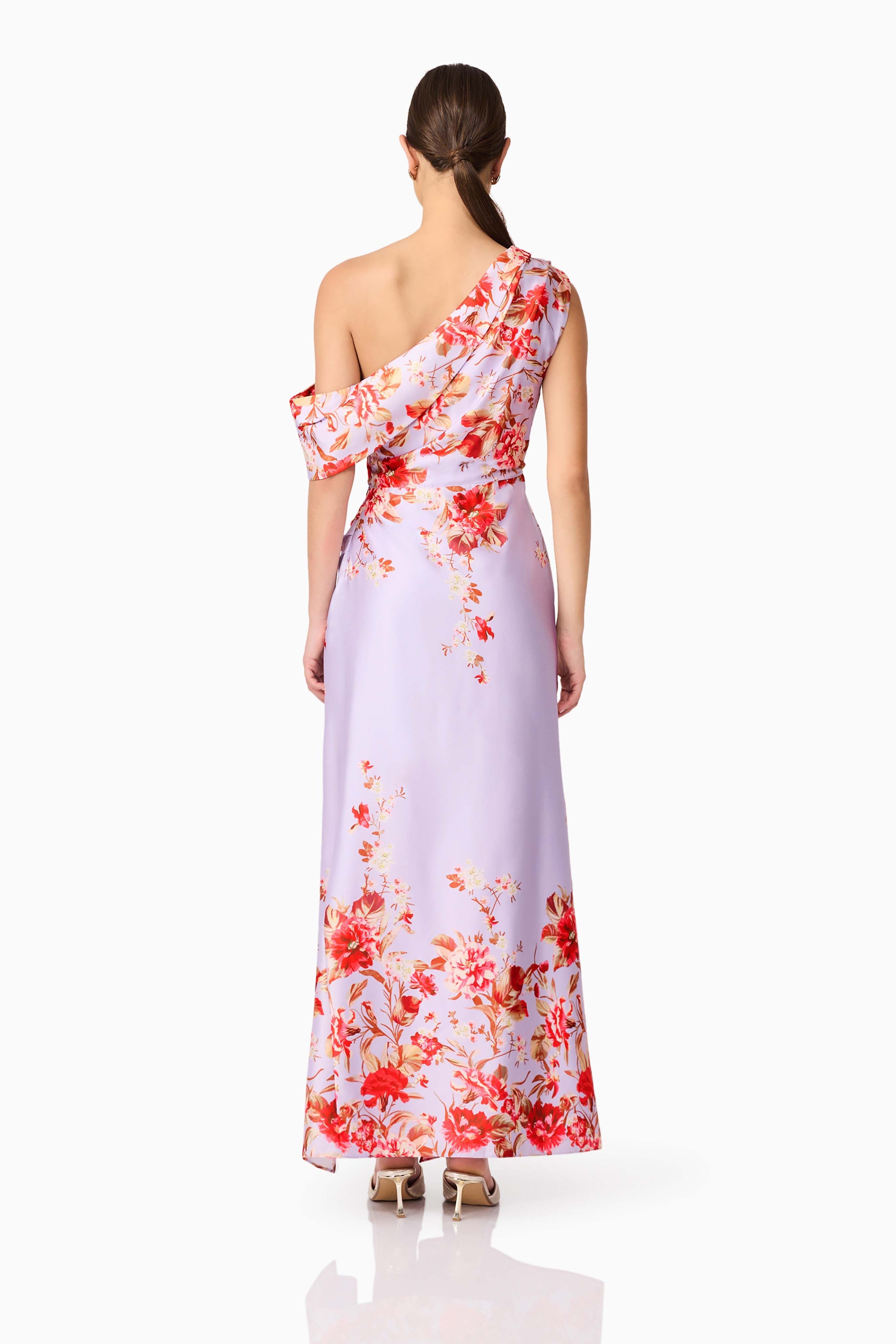 Elina Asymmetrical Gown in Purple
