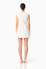 Carol Tulip Mini Dress in White