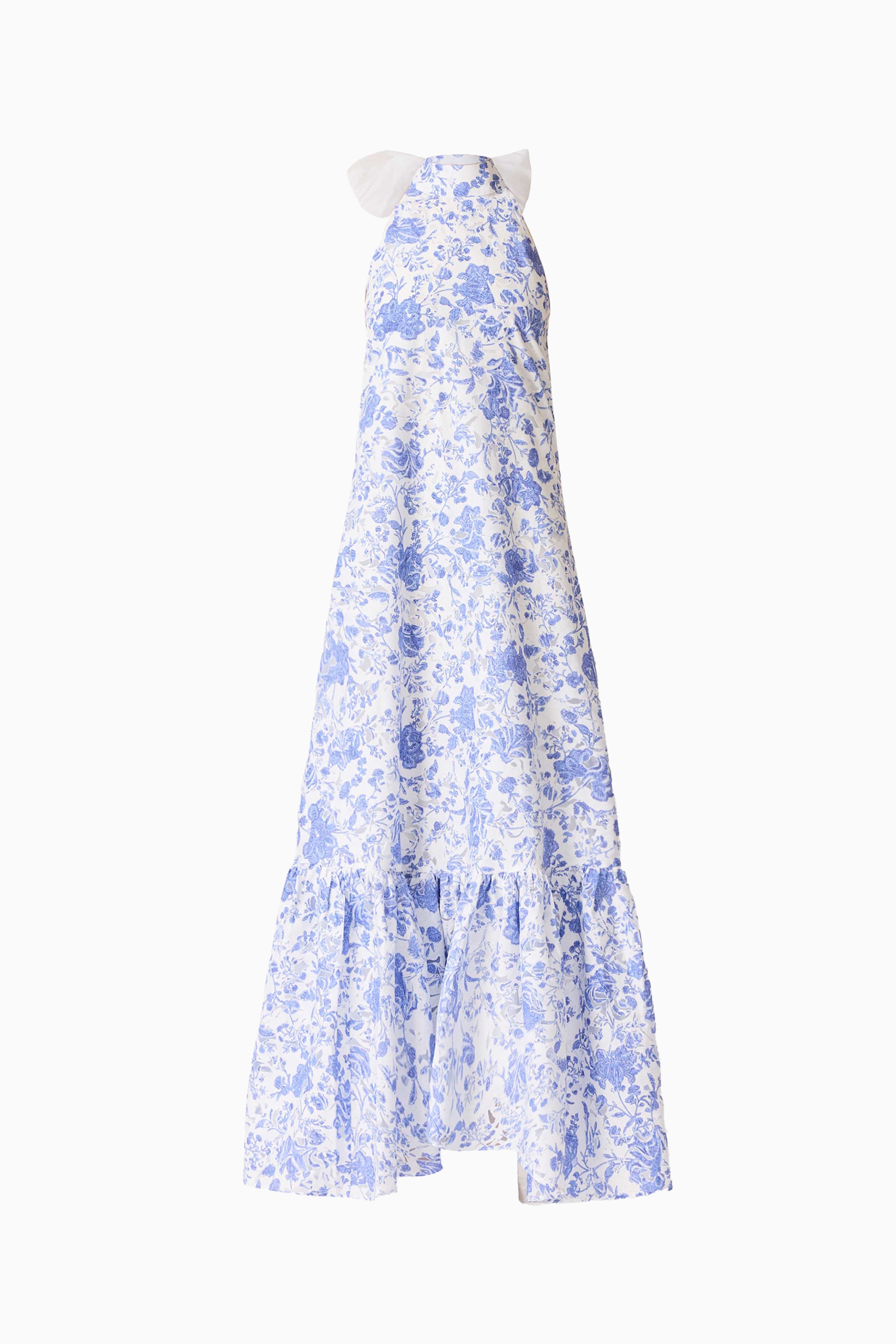 Elin Halter Gown in Blue Floral