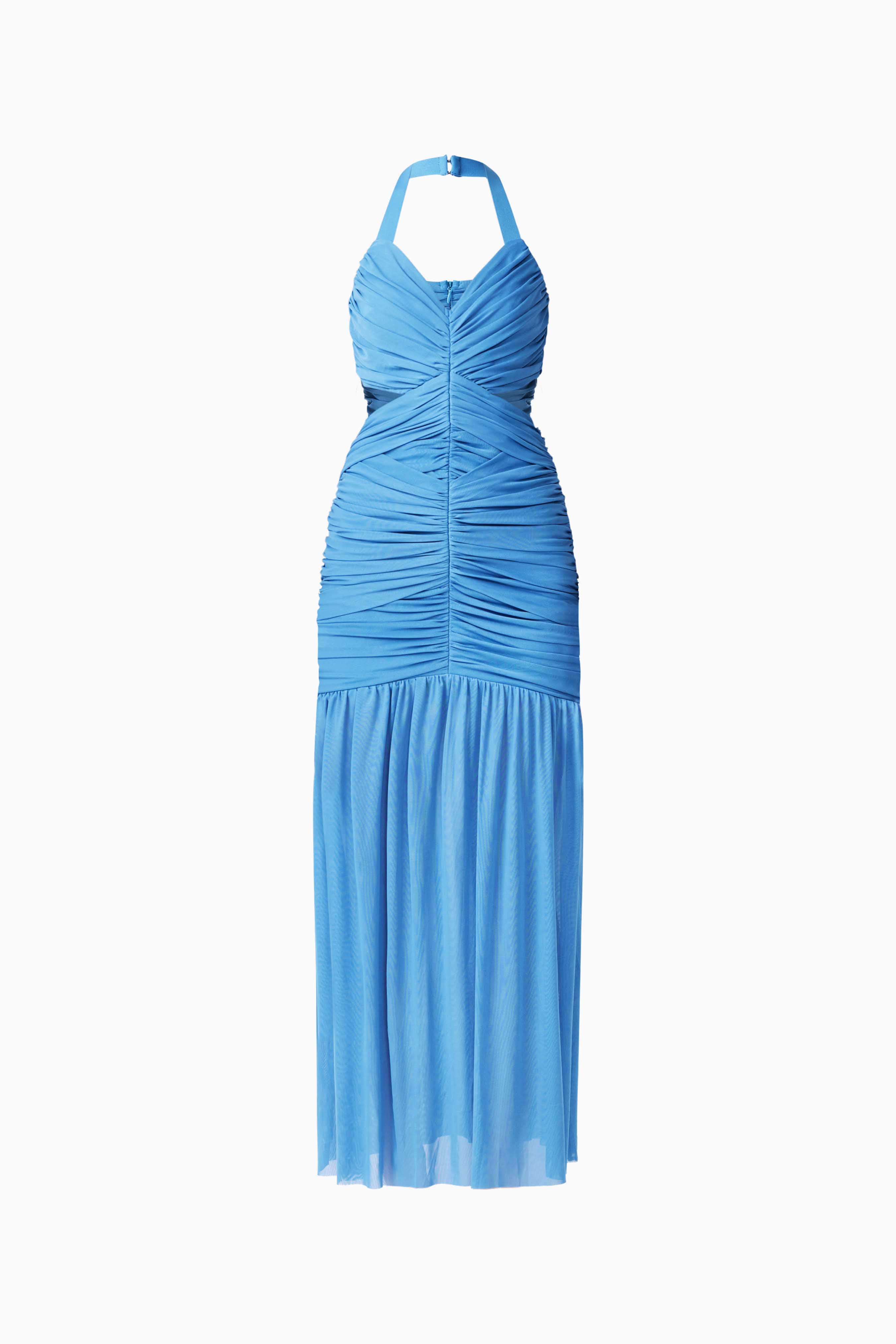 Elena Halter Gown in Blue