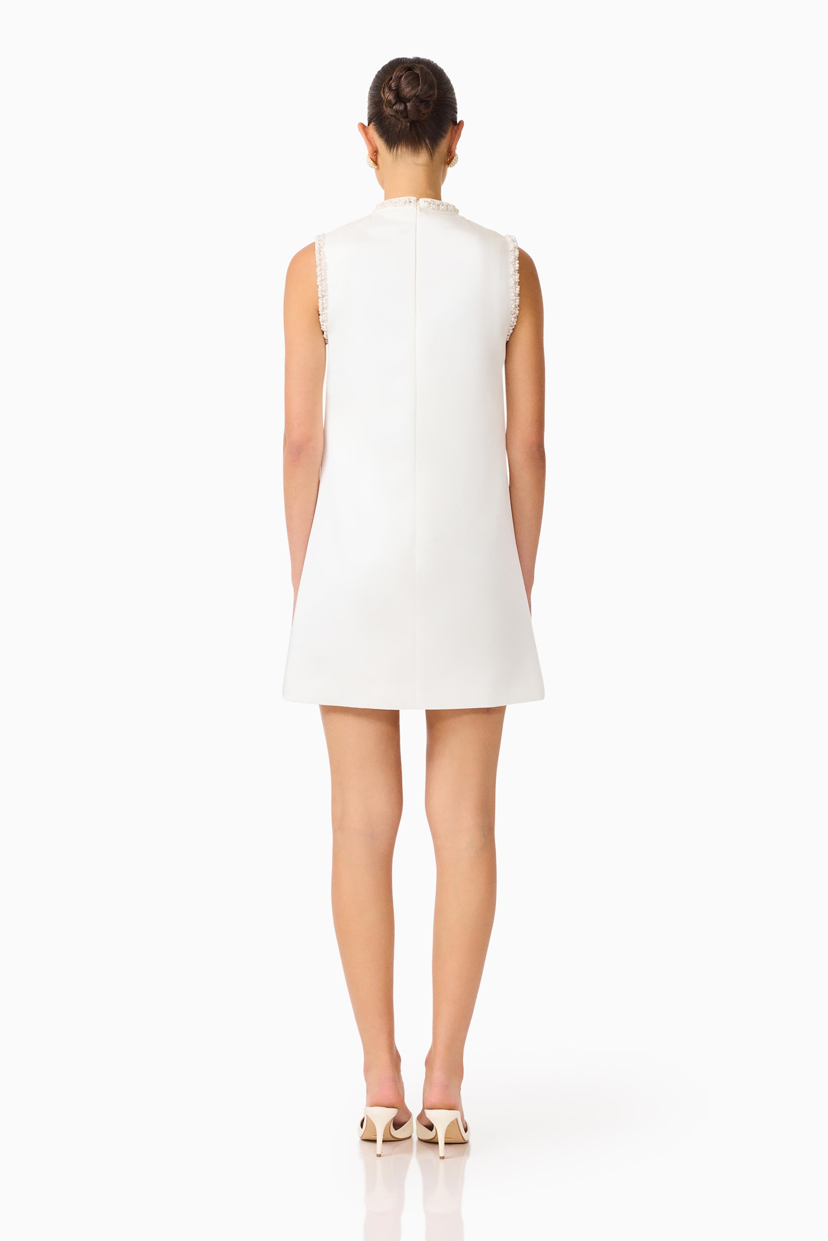 Espera Shift Mini Dress in White