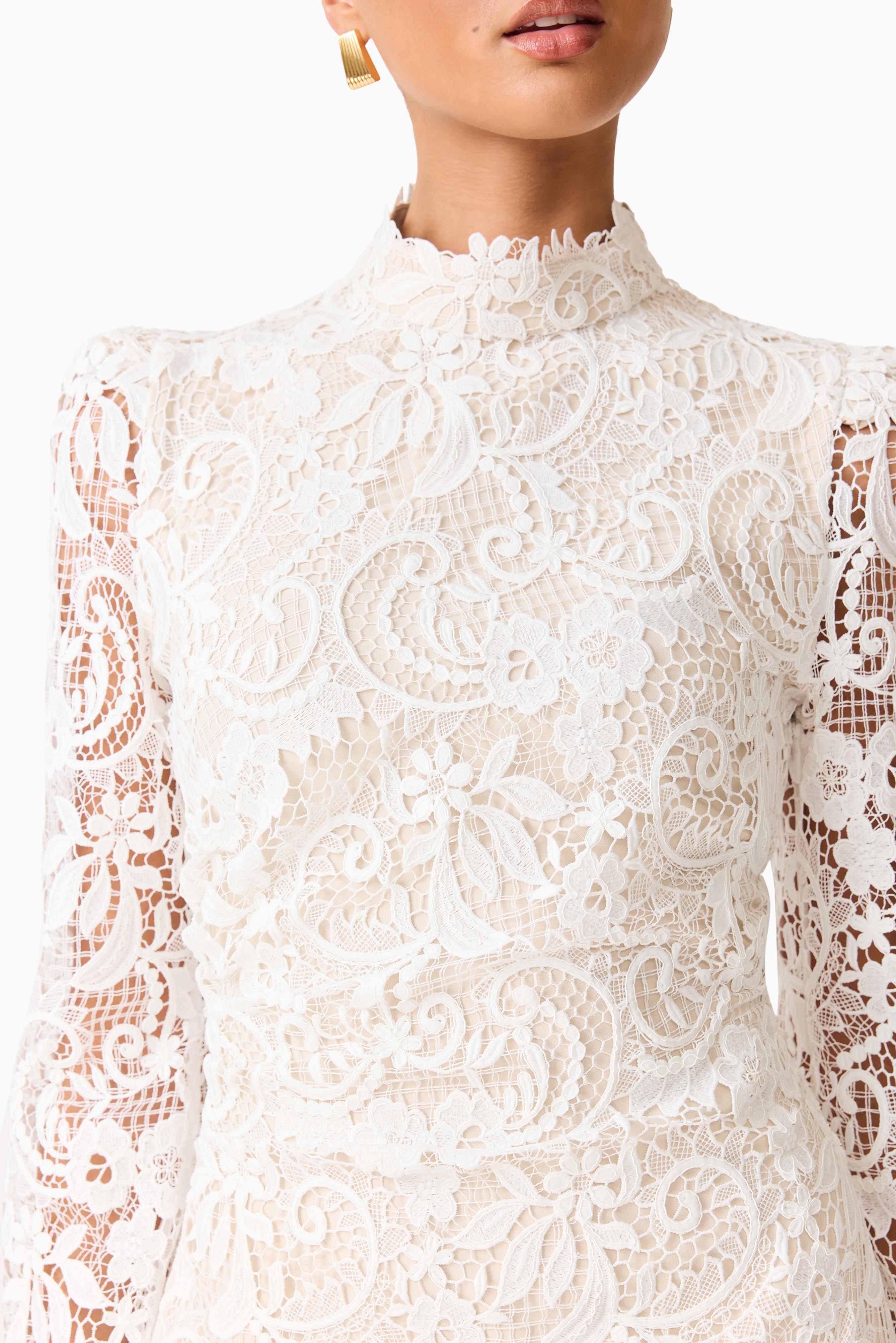 Cora Long Sleeve Mini Dress in White