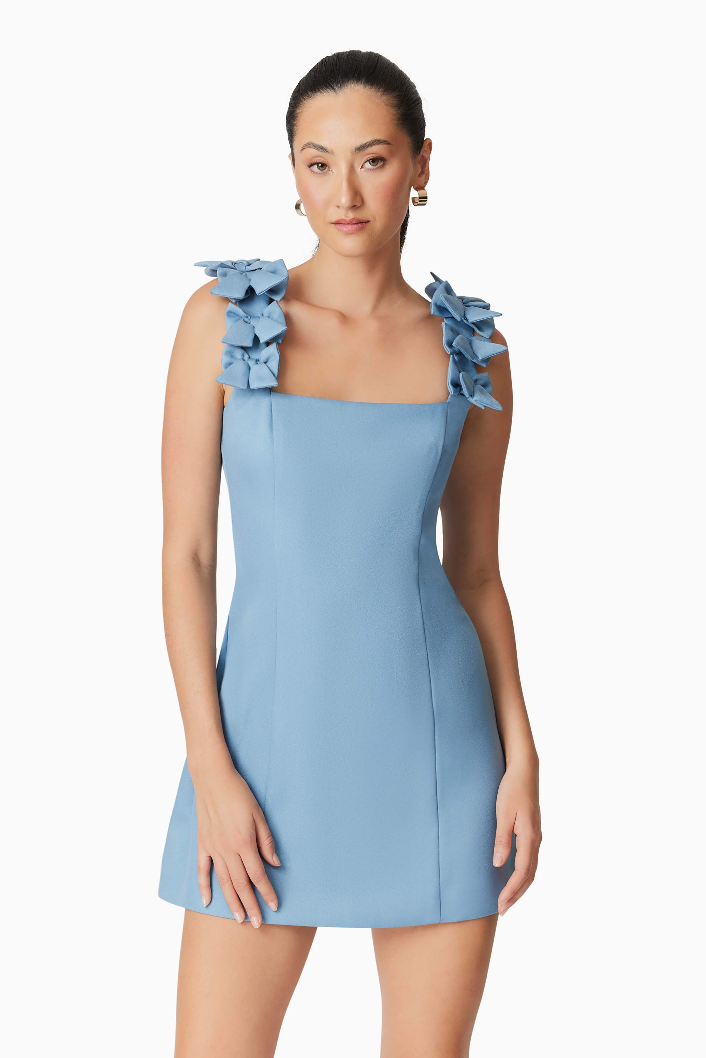 Celia Mini Dress in Blue